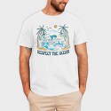 Respect the Ocean, Tricou Barbati (Unisex)