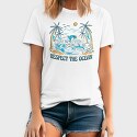 Respect the Ocean, Tricou Barbati (Unisex)