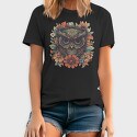 Owl Flowers Skull, Tricou Barbati (Unisex)