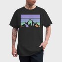 Mountain Retro Sunset, Tricou Barbati (Unisex)