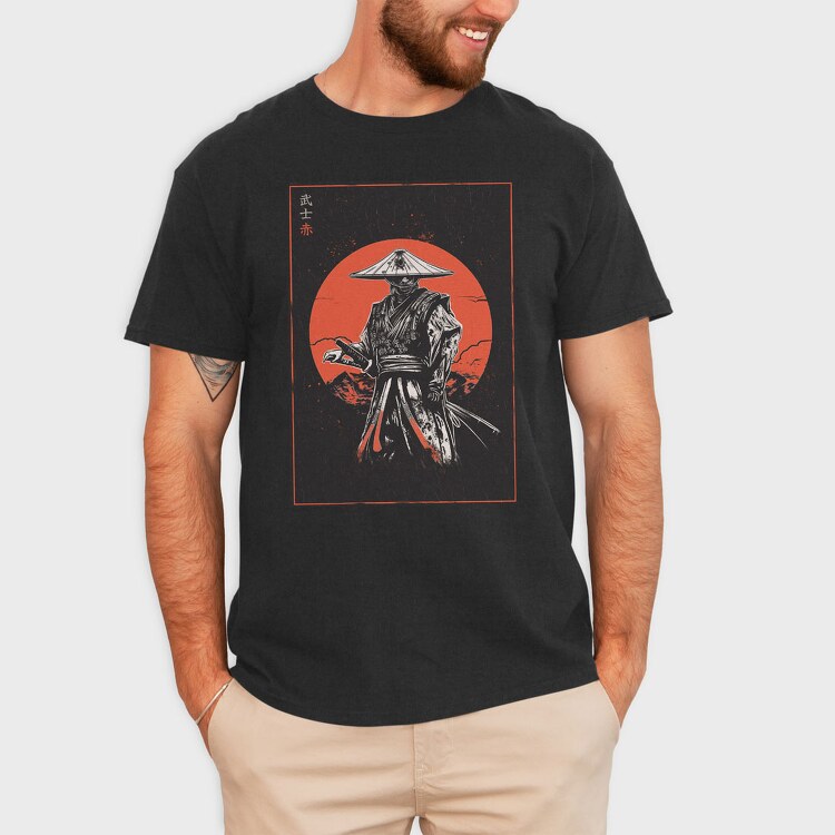 Samurai Red Sun, Tricou Barbati (Unisex)