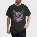 Owl Monochrome Bubblegum, Tricou Barbati (Unisex)