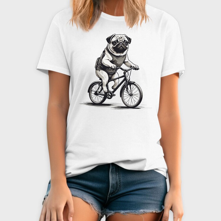 Pug Bike, Tricou Barbati (Unisex)