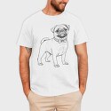 Pug Dog, Tricou Barbati (Unisex)