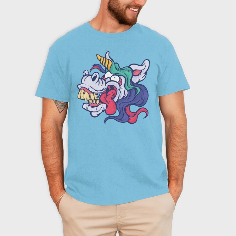 Crazy Unicorn, Tricou Barbati (Unisex)
