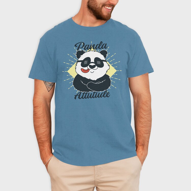 Panda Attitude, Tricou Barbati (Unisex)