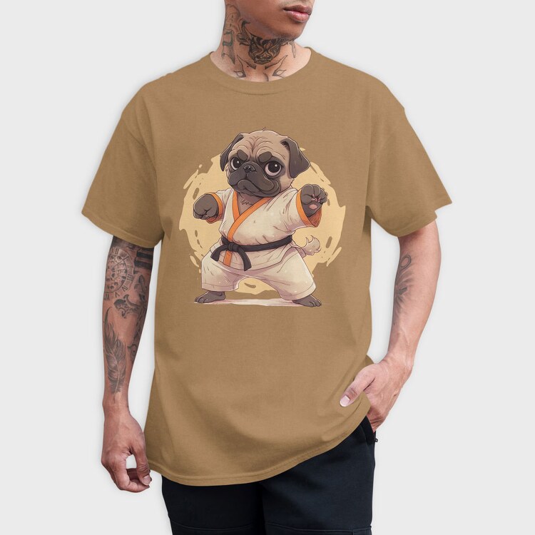 Pug Karate, Tricou Barbati (Unisex)