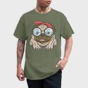 Pug With Glasses, Tricou Barbati (Unisex)