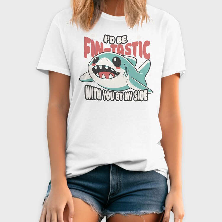 Shark Cute Valentines, Tricou Barbati (Unisex)