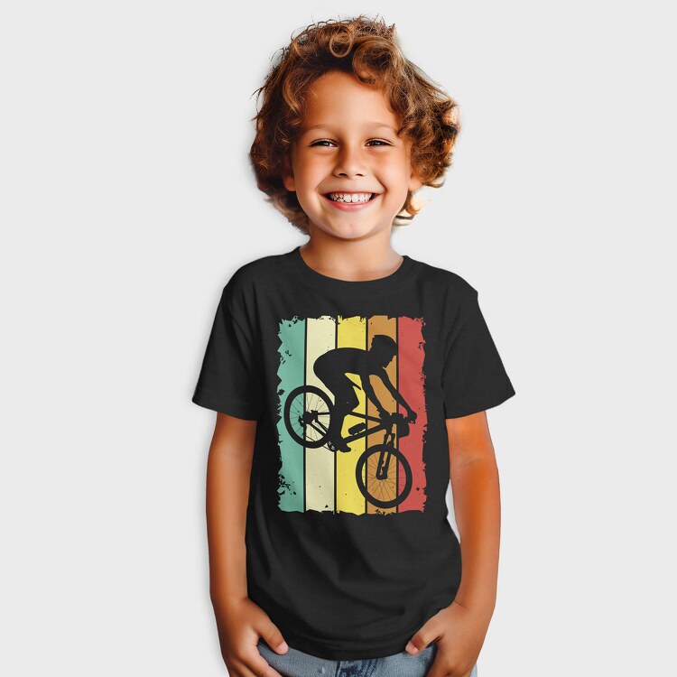 Retro Mountain Biker, Tricou Copii