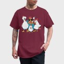 Rooster Cartoon Chickens, Tricou Barbati (Unisex)
