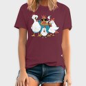 Rooster Cartoon Chickens, Tricou Barbati (Unisex)