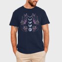 Purple Flowers Dark Moon, Tricou Barbati (Unisex)