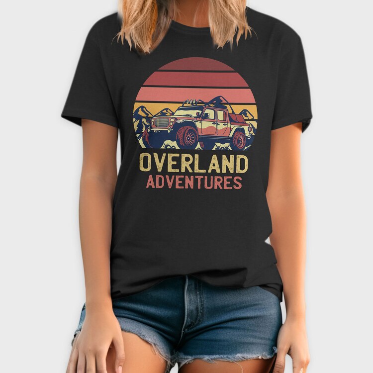 Retro Sunset Overland Adventures, Tricou Barbati (Unisex)