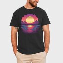 Retro Sunset View, Tricou Barbati (Unisex)