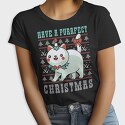 Purrfect Christmas Ugly Sweater, Tricou Femei