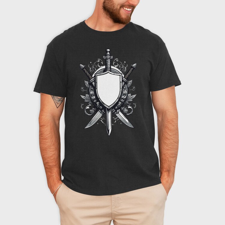 Shield and Sword, Tricou Barbati (Unisex)