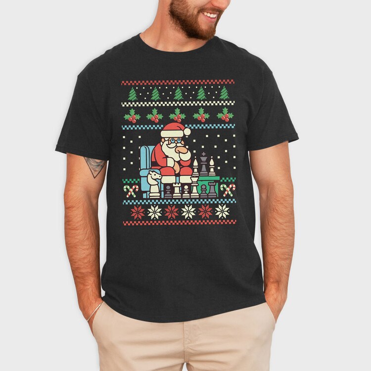 Santa Chess, Tricou Barbati (Unisex)