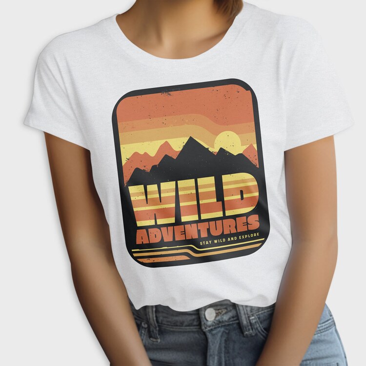 Retro Sunset Wild Adventures, Tricou Femei