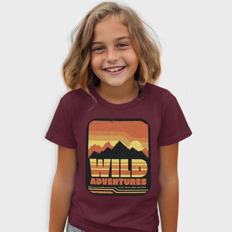 Retro Sunset Wild Adventures, Tricou Copii