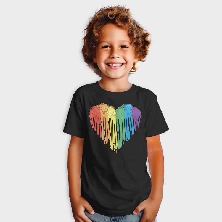 Puzzle Rainbow Paint, Tricou Copii