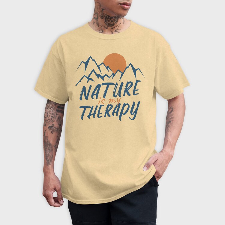 Nature Is My Therapy, Tricou Barbati (Unisex)