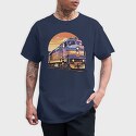 Retro Train, Tricou Barbati (Unisex)