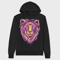 Colorful Lion, Hanorac Oversize Barbati (Unisex)