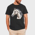 Side View Realistic Horse, Tricou Barbati (Unisex)