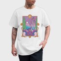 Retro Trippy Landscape, Tricou Barbati (Unisex)