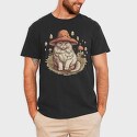 Mushroom Cat Hat, Tricou Barbati (Unisex)