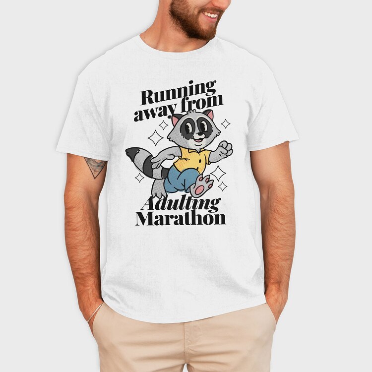 Running Away From Adulting, Tricou Barbati (Unisex)
