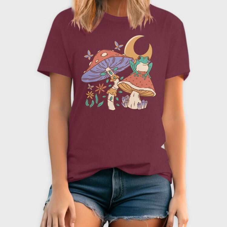 Mushroom Frog Moon, Tricou Barbati (Unisex)