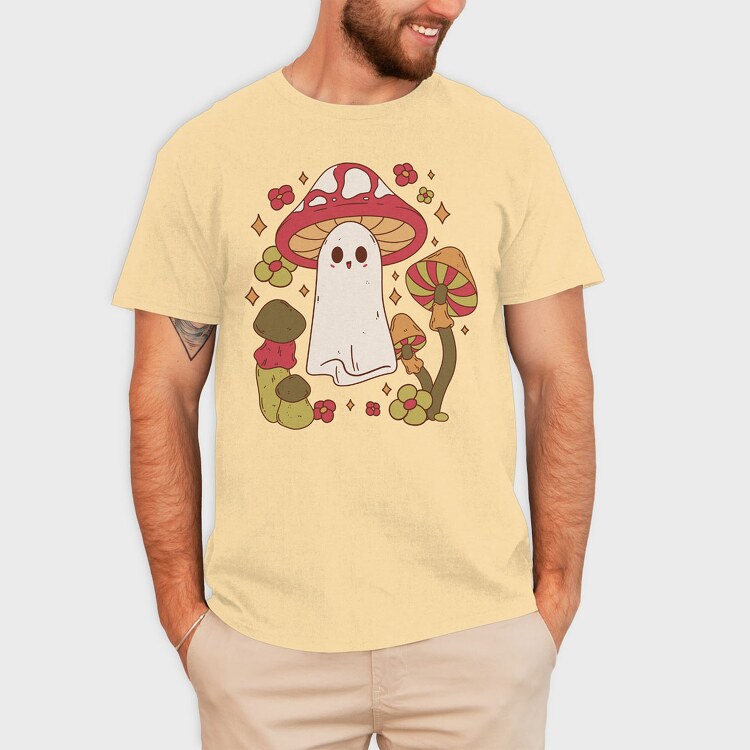 Mushroom Ghost, Tricou Barbati (Unisex)