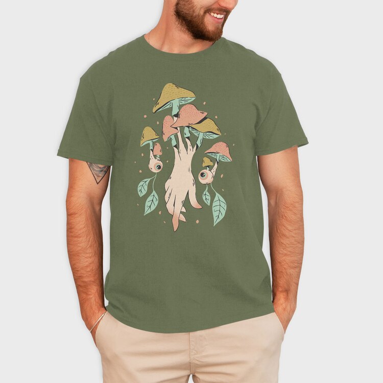 Mushroom Hand, Tricou Barbati (Unisex)