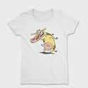 Cartoon Retro Cow and Chicken 1, Tricou Femei