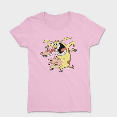 Cartoon Retro Cow and Chicken 3, Tricou Femei