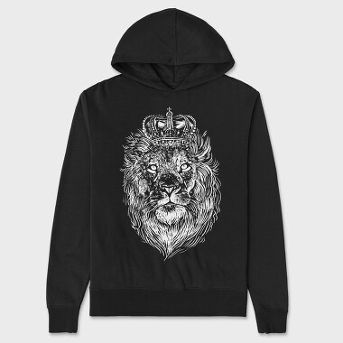 Crowned Lion, Hanorac Oversize Barbati (Unisex)