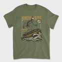Surfing Grave Skeleton, Tricou Barbati (Unisex)