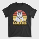 Coffee Because Murder Is Wrong Dog, Tricou Barbati (Unisex)