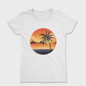 Beach Sunset Palm, Tricou Femei