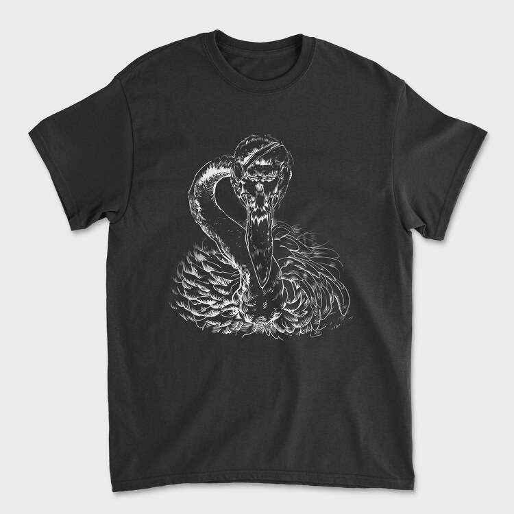 Patched Flamingo Portrait, Tricou Barbati (Unisex)