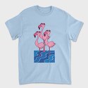 Flamingo Trio, Tricou Barbati (Unisex)