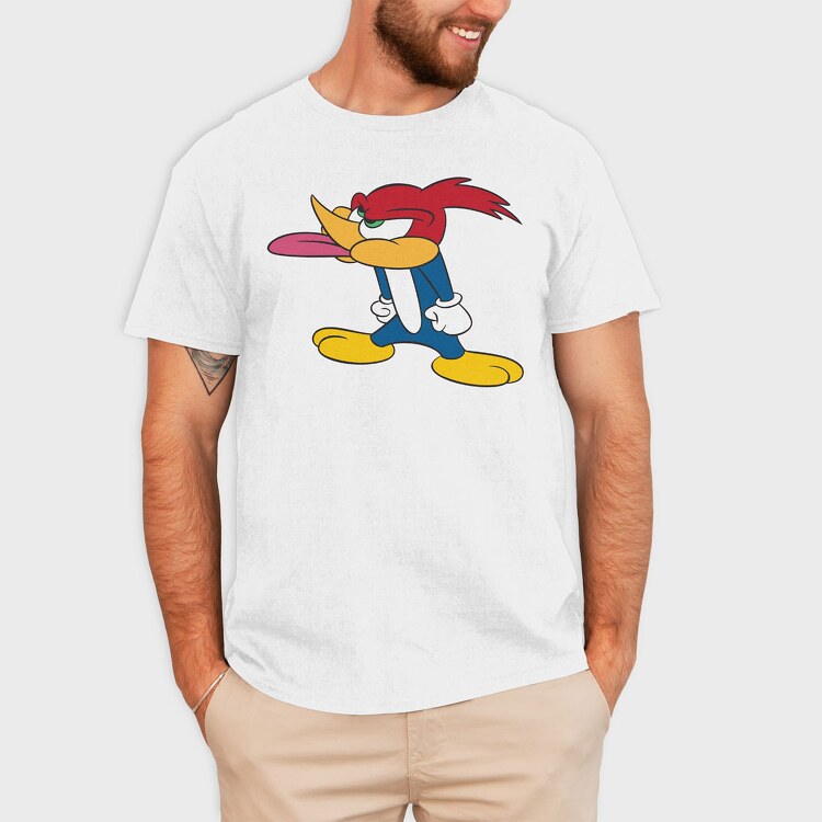 Cartoon Retro Woody Woodpecker 1, Tricou Barbati (Unisex)