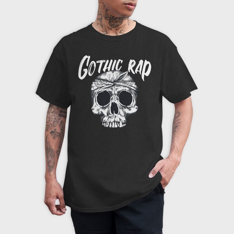 Gothic Rap Skull, Tricou Barbati (Unisex)
