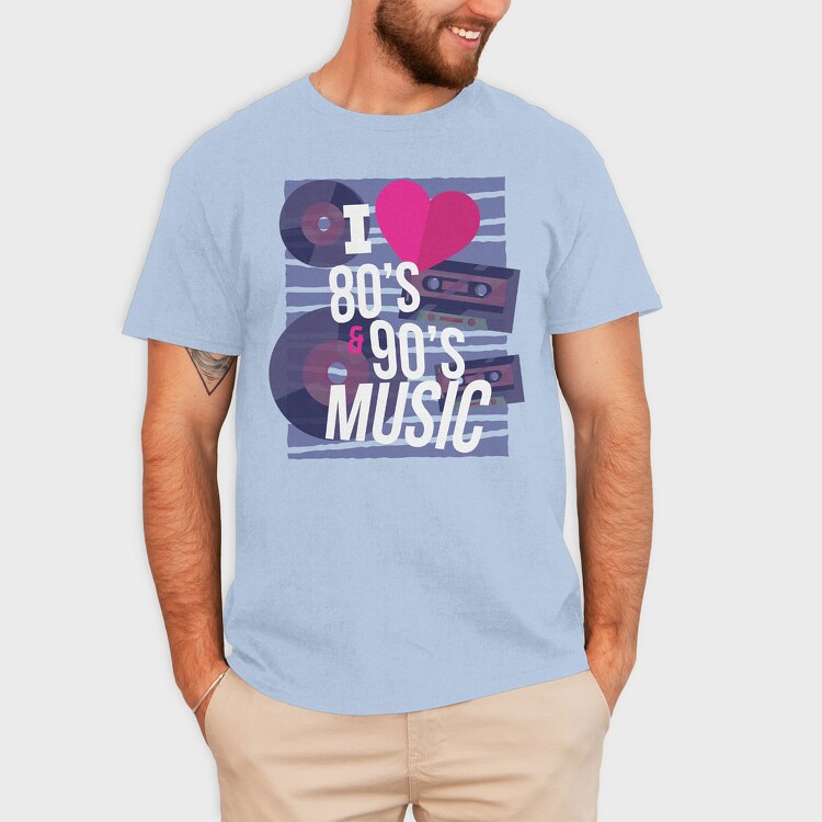 80 S and 90 S Music, Tricou Barbati (Unisex)
