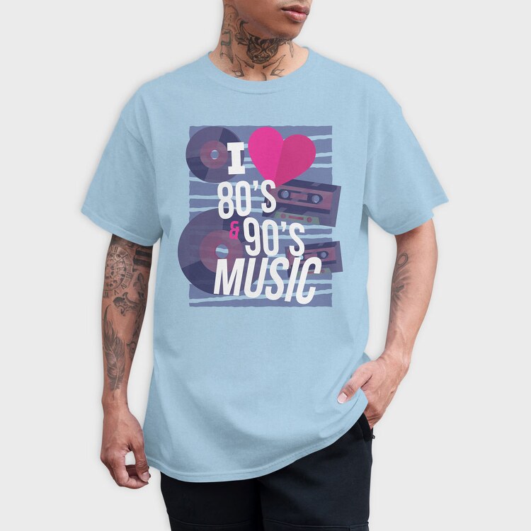 80 S and 90 S Music, Tricou Barbati (Unisex)