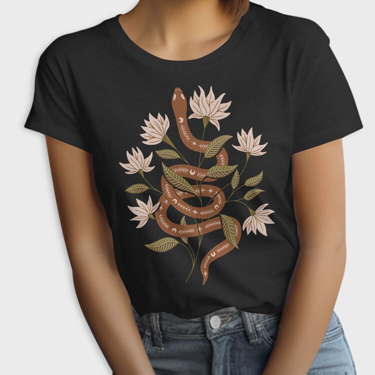 Snake and Flowers, Tricou Femei