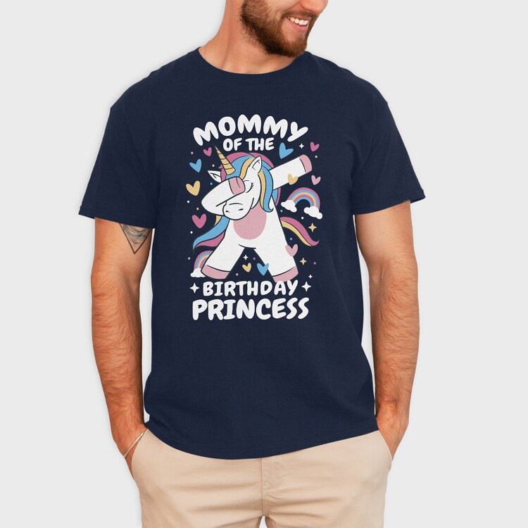 Mommy of the Birthday Princess, Tricou Barbati (Unisex)
