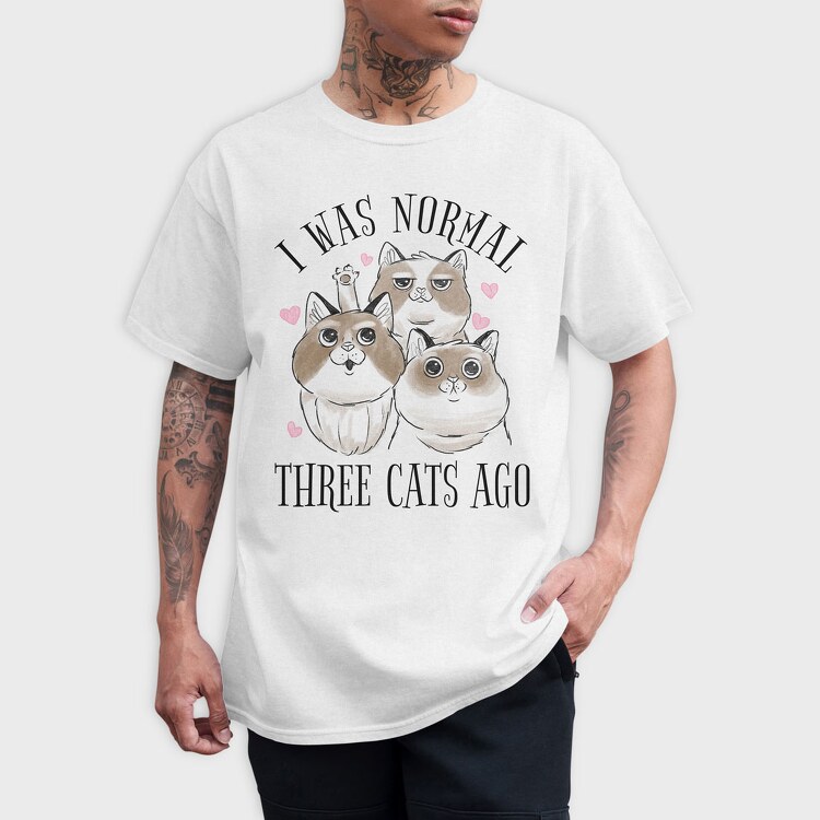 Three Cats Quote, Tricou Barbati (Unisex)
